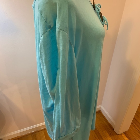 Kaktus teal cotton/poly top, size 16-18 - Picture 4 of 6